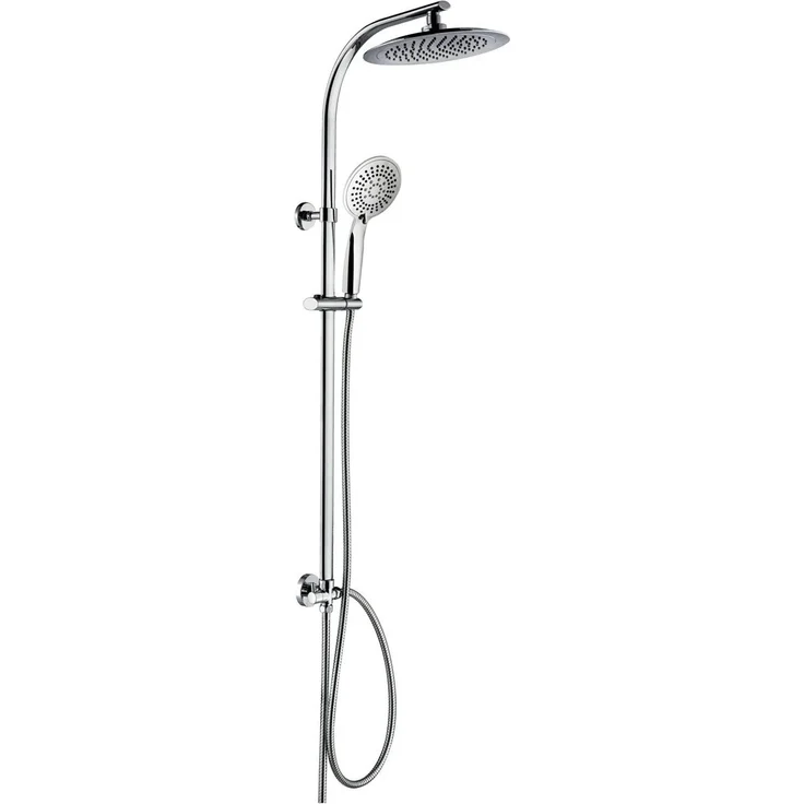 Euroshowers Duschsystem Alasca, verchromt, 104 cm mit Catchy Handbrause und 3 Strahlarten