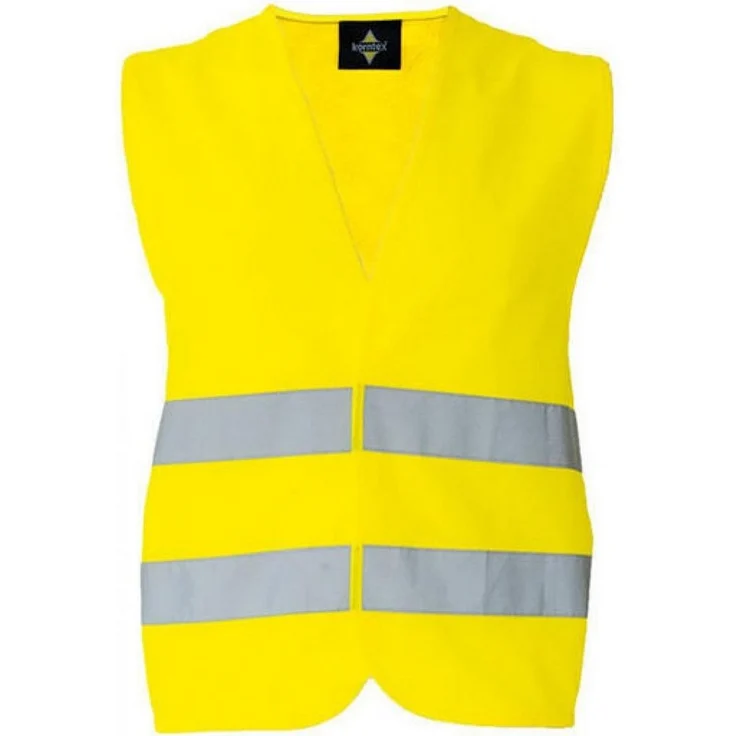 korntex Warnweste Safety Vest With Zipper, Basic Warnschutzweste EN ISO 20471, waschbar bis 40 °C