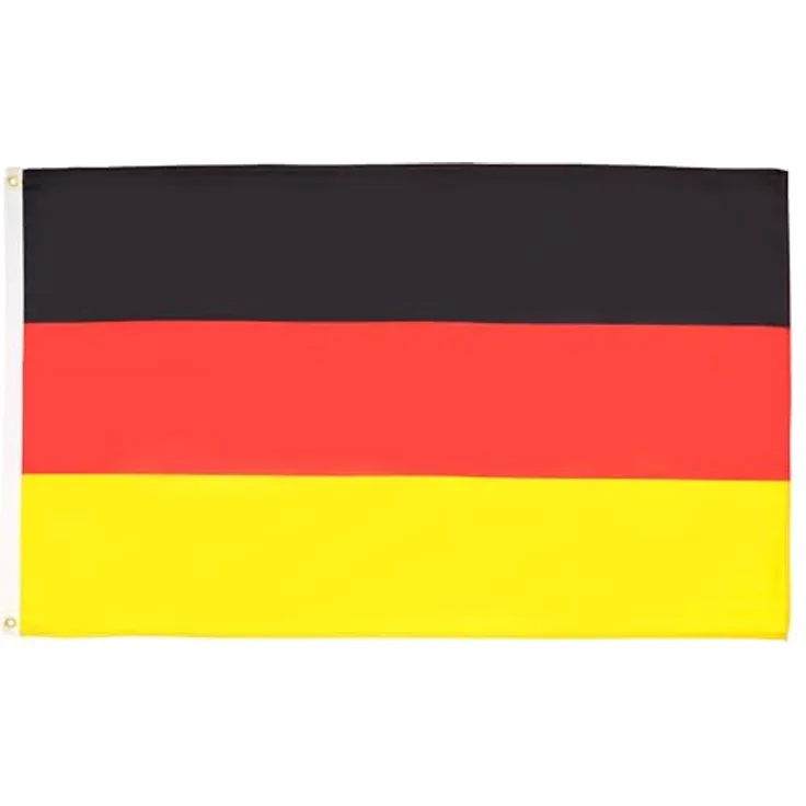 AZ FLAG Flagge Deutschland, 150 x 90 cm, aus 100% Polyester mit verstärkten Ecken und Doppelnaht, mit 2 Metallösen zur Aufhängung