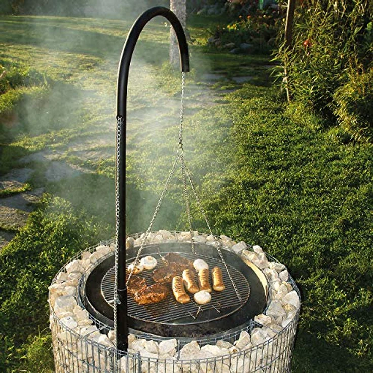 Feuerstelle, Ø 92 cm, Höhe: 40 cm, silberfarben, verzinkt – Bild 3