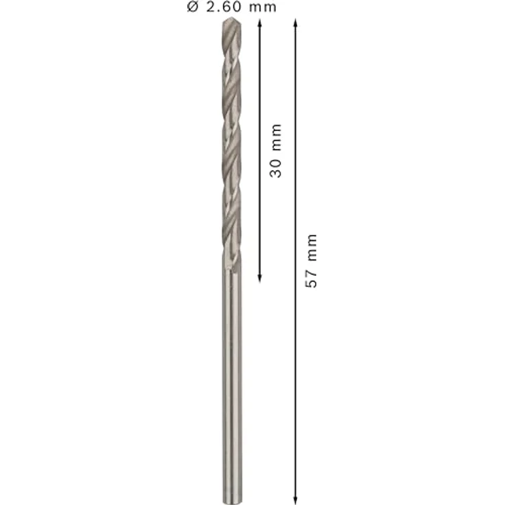 Bosch Professional Metallbohrer HSS-G geschliffen (10 Stück, Ø 2,6 mm) - Preisvergleich – Bild 3