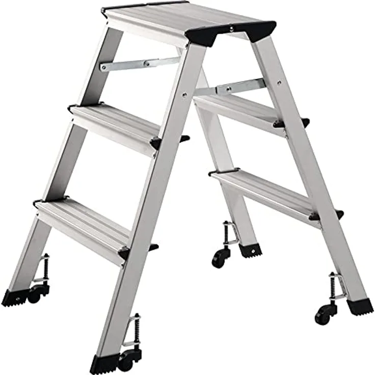 Alco 8890 Trittleiter, 3 Stufen aluminium