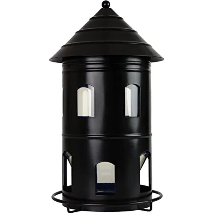 Wildlife Garden WG326 Gigant Futterstation Schwarz - Vogelfutterhaus aus Metall – Bild 1