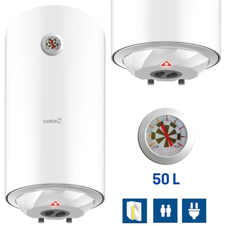CATA 03111003 Elektrischer Warmwasserbereiter, 50 Liter, 1500 W, Aluminium, ECO-Modus, mehrfarbig – Bild 2