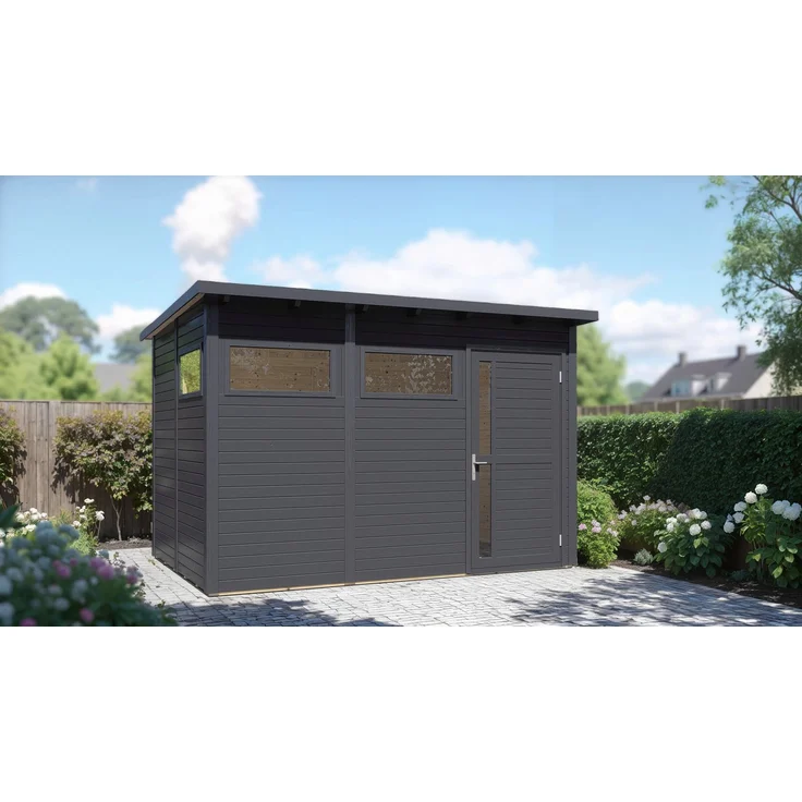 BERTILO Gartenhaus Pentus 3, modulare Konstruktion, anthrazit, BxT: 359x266 cm
