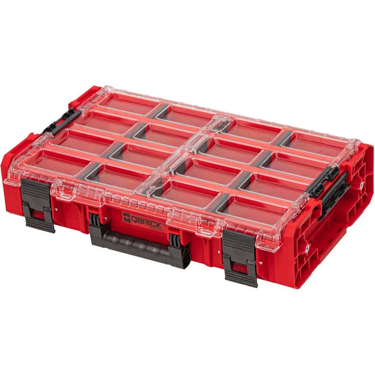 QBRICK System Werkzeugkoffer Qbrick System ONE Organiser XL 2.0 Long Bin RED ULTRA HD Custom – Bild 1