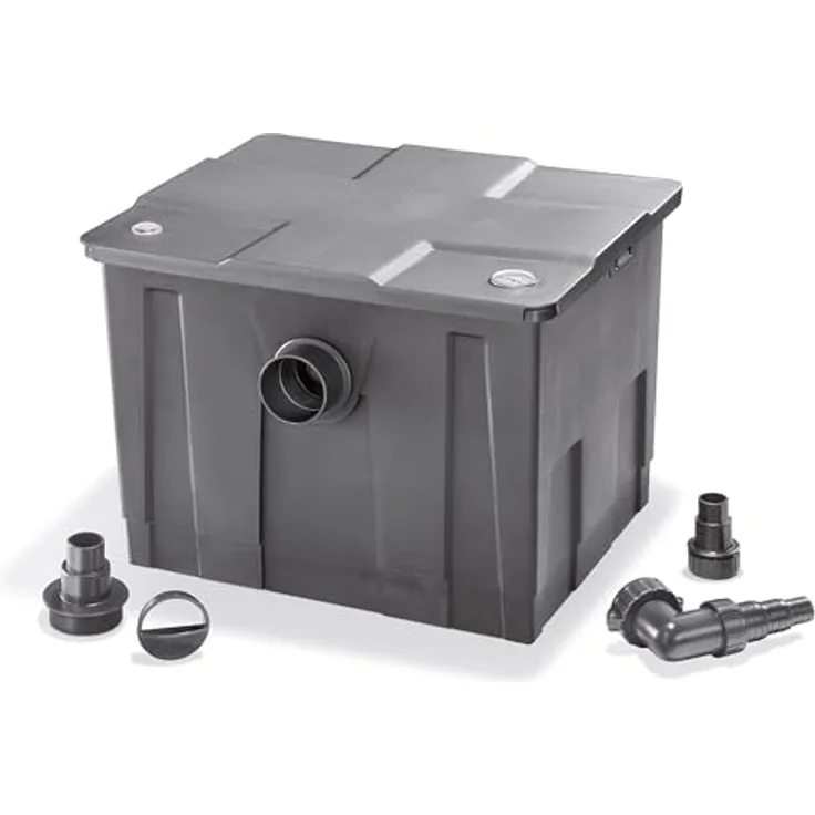 Esotec BioFilter ES350 Teichfilter Box, 4 Stufen Filtersystem bis 12000l, 8000l/h, inklusive Bio-Filterbälle und Zubehör