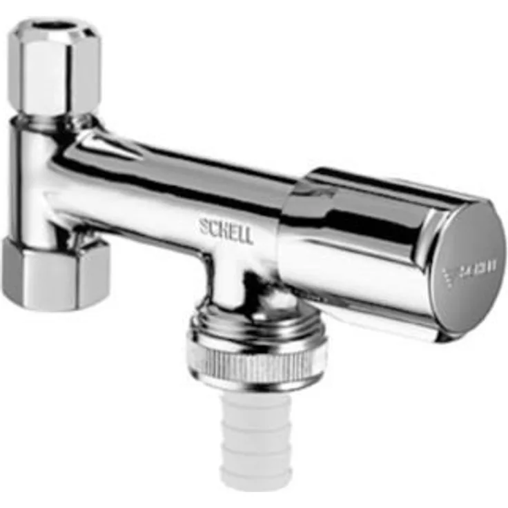OTTO Schell Comfort Geräteventil 033740699, Chrom Spültischarmatur mit Rückflussverhinderer und Schlauchverschraubung