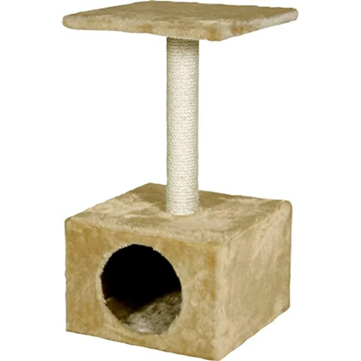 Karlie Amethyst, Kratzbaum, Plüsch/Sisal, Beige, 30x30x55 cm