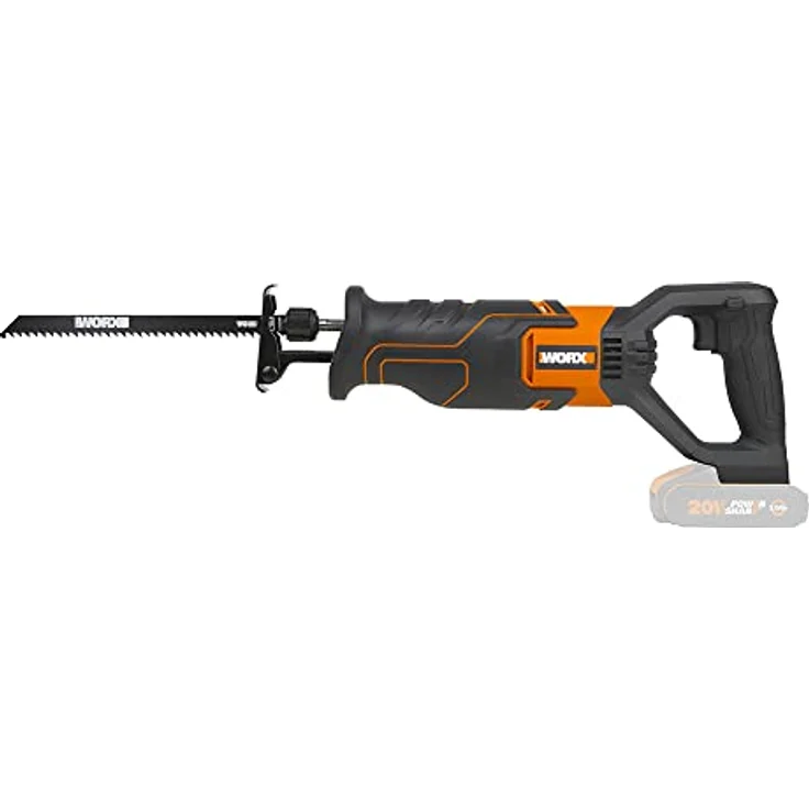 WORX WX500.9 Akku-Säbelsäge 20V ? Akkusäge zum Schneiden von Holz, PVC, Stahl u. v. m. ? Verstellbare Fußplatte, variable Geschwindigkeit ? Ohne Akku & Ladegerät – Bild 2