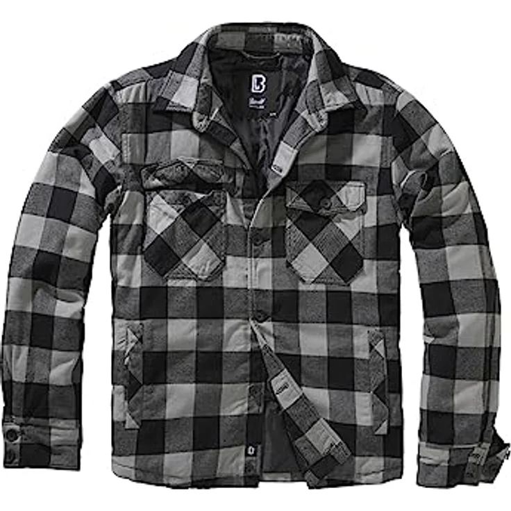 Brandit Anorak Herren Lumberjacket (1-St), klassischer Holzfäller-Look, Flanell Fütterung, blau – Bild 8