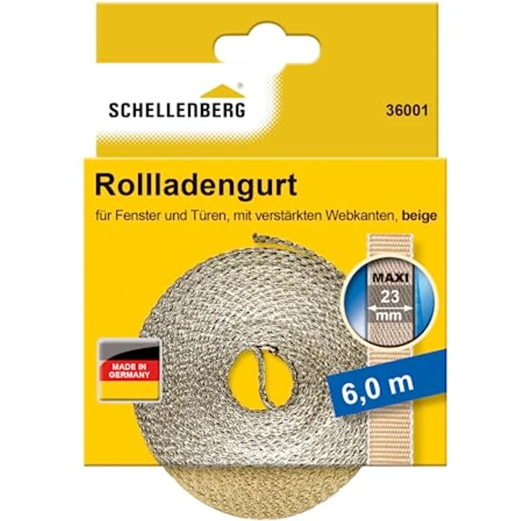 GURTBAND Rolladengurt 36001 Maxi 23 Mm 6,0mtr Beige36001 – Bild 2