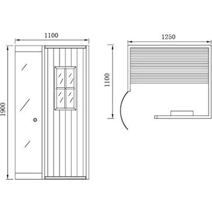 DEKO VERTRIEB BAYERN Infrarotkabine XXL Luxus Infrarotsauna + Infrarotkabine Kombi SET Sauna inkl. Saunaofen, Holzart Pacific Coast Hemlock, 9 Flächenstrahler, Saunaofen 4500 W - Kanadisches Tannenholz, Luxus LED Beleuchtung, 4 Personen, inkl. Zubehör – Bild 8