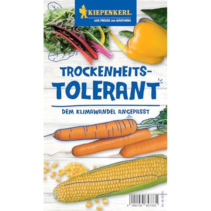 Kiepenkerl Gemüsesamen-Set Trockenheitstolerante Sorten für Klimawandel, inkl. Mangold Bright Lights, Blockpaprika Yellow California Wonder, Zuckermais Sprinter, F1 und Möhre Adelaide, F1 – Bild 6