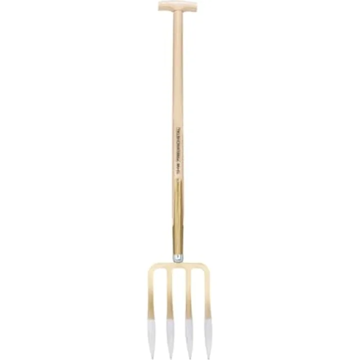 SHW 54370 Spatengabel, 4 Lanzenzinken aus geschmiedetem Stahl, Eschenstiel mit T-Griff, Stiellänge 85 cm, Made in Germany