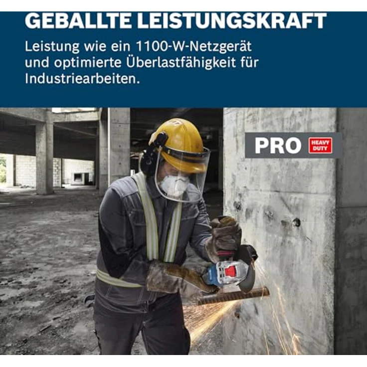 Bosch Professional GWX 18V-11 S, Akku-Winkelschleifer mit X-LOCK, 1100 Watt, inklusive Zubehör und L-BOXX – Bild 5