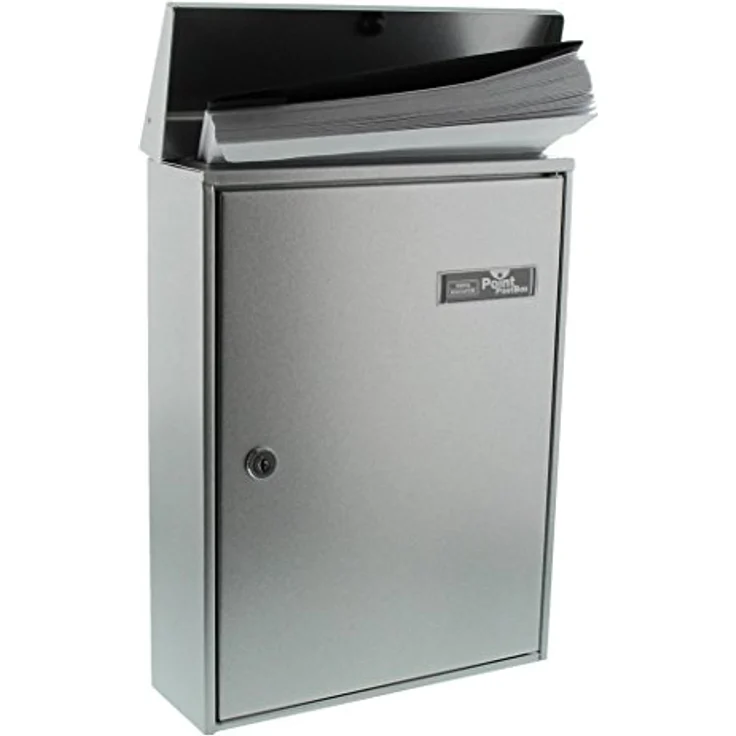 BURG-WÄCHTER Außenbriefkasten, A4 Einwurf-Format, Vollflächig verzinkt, Strukturlackiert, Letter 5832 Si, Silber – Bild 5