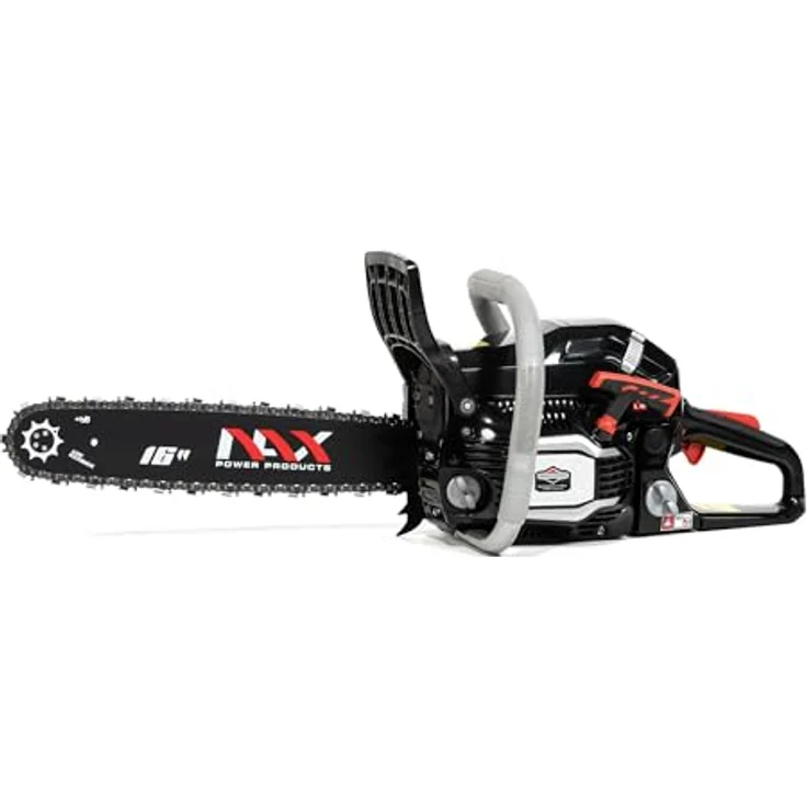NAX POWER PRODUCTS 300C Motor 45 cm3 1,6kW Führungsschiene 16'' 40cm Anti-Rückschlag-System Low Kickback Briggs & Stratton Lizenzware Benzin-Säge Kettensäge, Schwarz – Bild 9