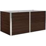 DOTMALL Hochbeet Pflanzkasten, Pflanzkübel Outdoor Balkon außen groß Metall, braun