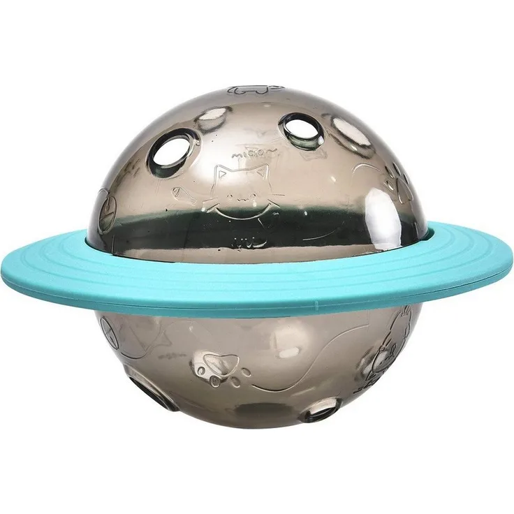 DUVO+ Wobble 'n Snack Ball, nachfüllbarer Snackspender für Katzen, blau, 16,5 x 16,5 x 11 cm