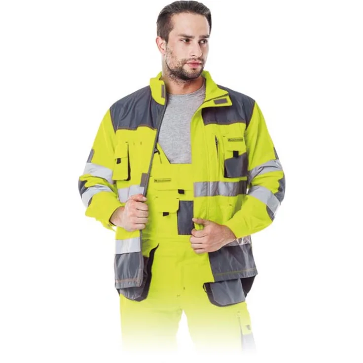 Arbeitsjacke mit Reflektoren XXL neongelb
