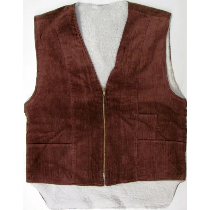 Winter-Weste mit Fell Teddy warm Cord Cordweste Arbeitsweste Gr. M, L, XL, XXL M