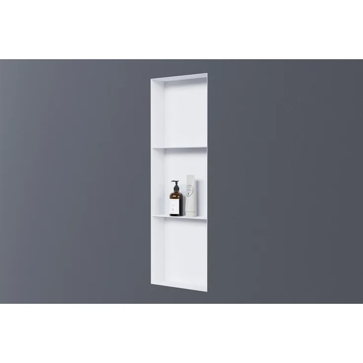 Bernstein Duschwand NT309010X, Edelstahl & PVD-Beschichtung, Wandnische mit Ablage, Farbe wählbar