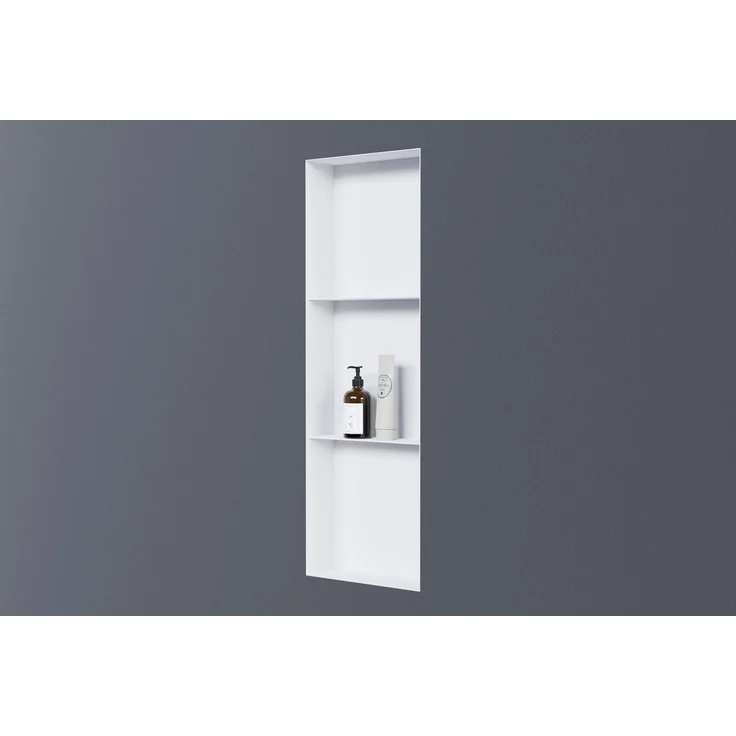 Bernstein Duschwand NT309010X, Edelstahl & PVD-Beschichtung, Wandnische mit Ablage, Farbe wählbar