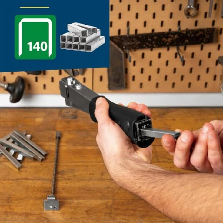 Rapid Hammertacker R11, robuster Schlagtacker aus Vollstahl für Breitdrahtklammern Typ 140 (6-10mm) – Bild 4