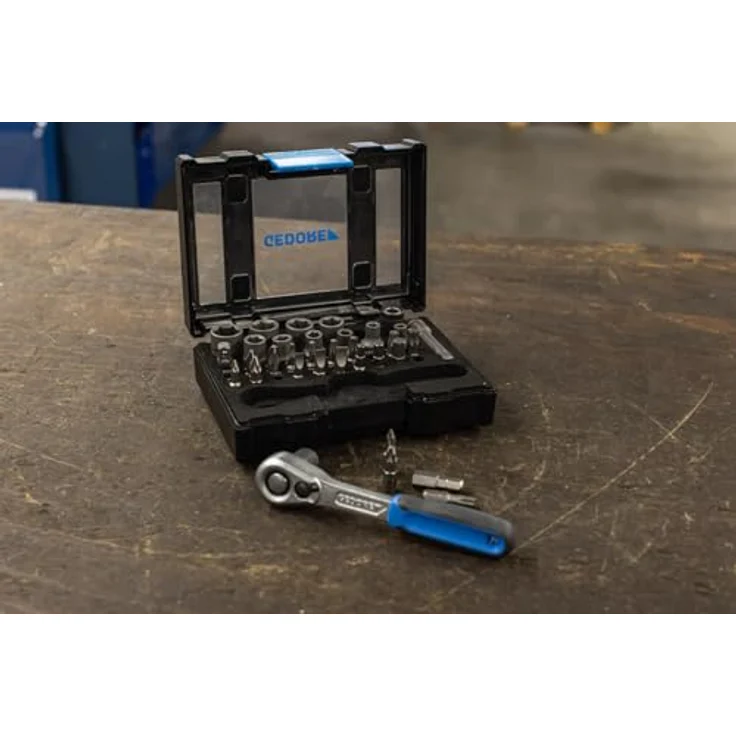 Gedore 666-U-20 2998211 Bit-Set, 35-teilig mit Steckschlüsseln, Bits und Adapter in Kunststoffbox – Bild 4