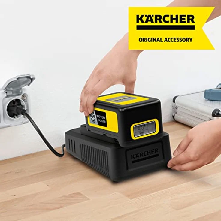 Kärcher Battery Power 36-25, 36 V, 2,5 Ah (Energieverbrauch 90 Wh, Echtzeitanzeige Akku, Lithium-Ionen-Akku, extrem robust, Temperaturmanagement, Strahlwasser geschützt, automatischer Lagermodus) – Bild 6