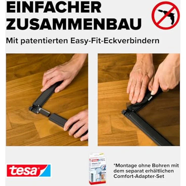 tesa Fliegengitter ALU COMFORT Türen, 1,00 m x 2,20 m – Bild 4