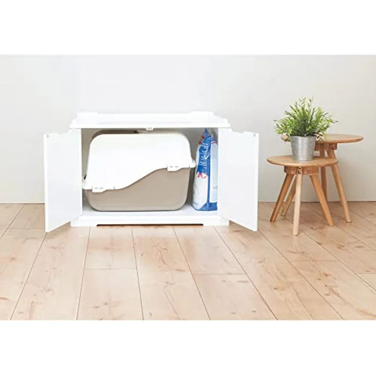 Trixie 40233 Katzenhaus für Katzentoilette XL, 75 × 51 × 53 cm, weiß – Bild 5