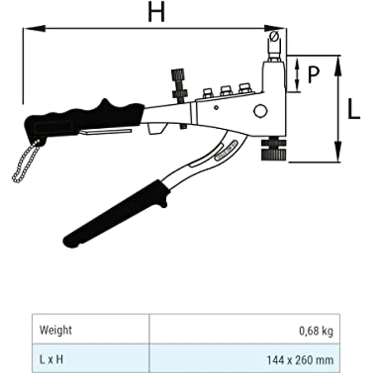 GOEBEL® - GO-35 - Hand-Blindnietmutternsetzgerät - Arbeitsbereich M3 / M4 / M5 / M6 - Blindnietmuttern und Blindnietschrauben Handzange - Nietmutternzange - Blindnietmutternzange – Bild 4