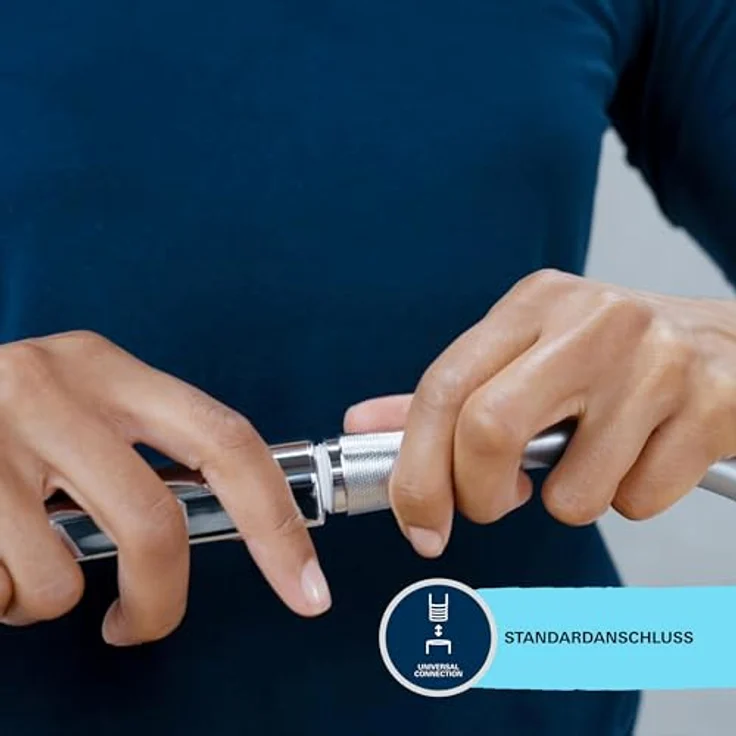 Grohe Handbrause 3 Strahlarten Vitalio Comfort 110 chrom, eckige Form, Rain/Jet/Massage Strahlarten, SpeedClean Silikondüsen – Bild 9