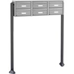 Burg Wächter Briefkastenanlage aus Edelstahl für 6 Parteien mit Standfuß und Namensschild - Preisvergleich