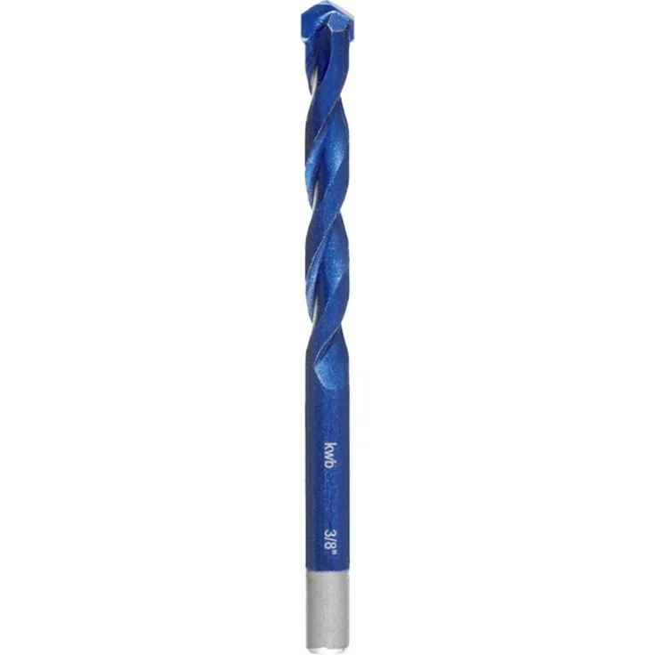 KWB Glas- und Fliesenbohrer, 8 mm mit Wolfram-Titan-Bohrspitze für Feinsteinzeug und Keramik, blau, 120 mm Gesamtlänge