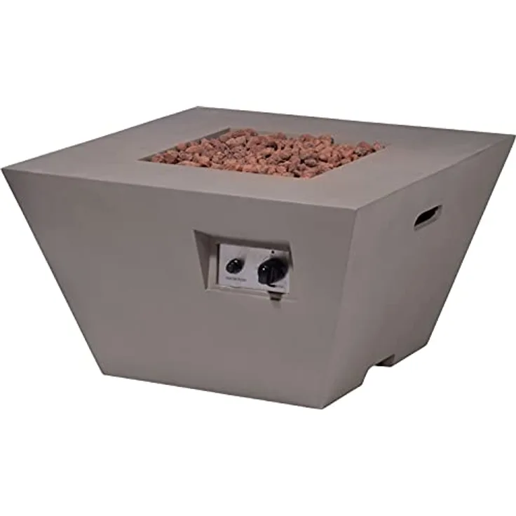 dobar Outdoor Lava-Ofen Fornido Blanco mit Lavasteinen, Magnesia