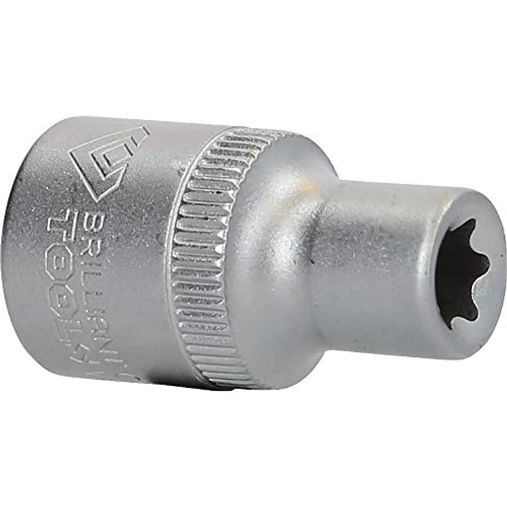 Brilliant Tools Torx-E-Stecknuss E10, 1/2" Innenvierkant-Antrieb, 38 mm, Chrom-Vanadium-Stahl, matt verchromt – Bild 5