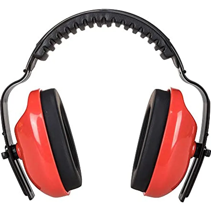Portwest PW Klassik Plus Kapselgehörschutz, Größe: Einheitsgröße, Farbe: Rot, PW48RER