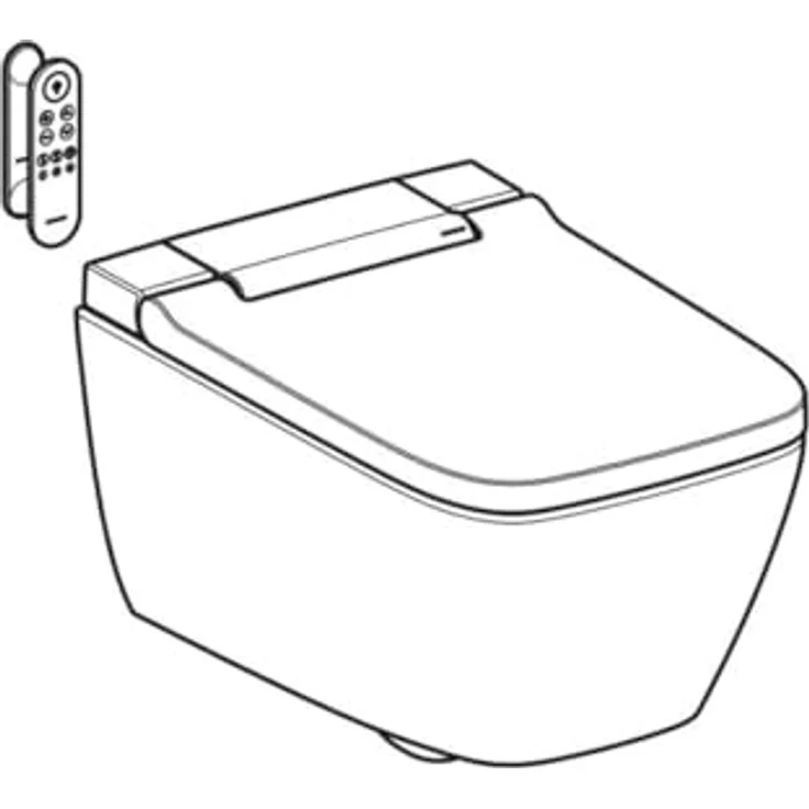 Geberit AquaClean Sela Square, Wand-WC Komplettanlage mit TurboFlush, analer und Damendusche, individuell einstellbare Duschfunktionen, mehrere Farboptionen verfügbar – Bild 3