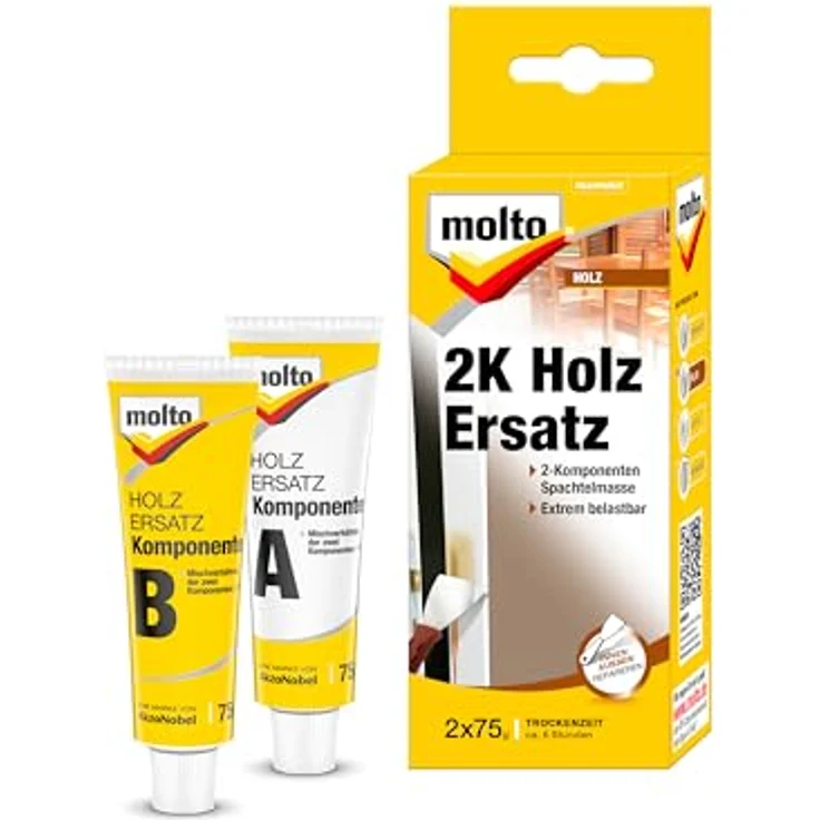 Molto 2K Holz Ersatz 150g Ausbessern und Ersetzen – Bild 2