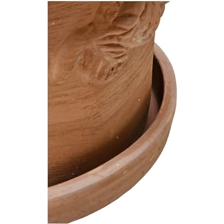 Teramico Terrakotta Untersetzer Teller, handgefertigt, frostfest, Ø 25cm für Blumentöpfe, vielseitig einsetzbar, naturbelassen – Bild 5