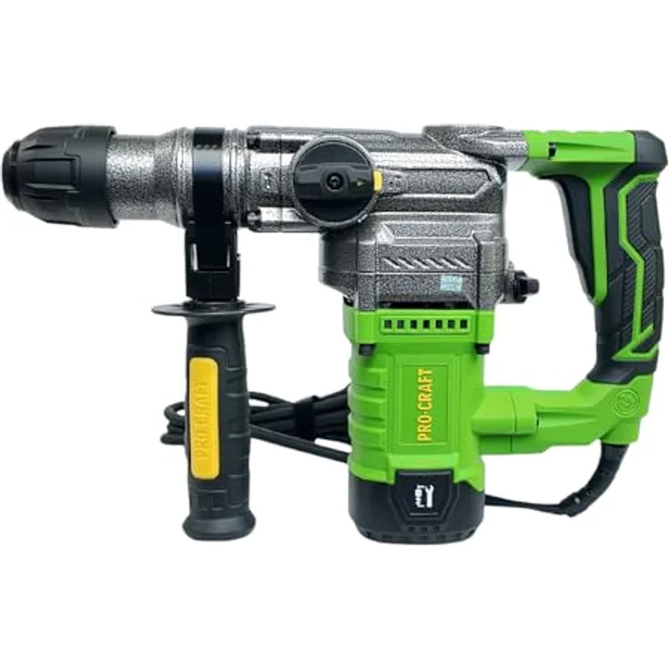 Procraft BH1300, kombinierter Bohr- und Meißelhammer mit 1050 W Leistung, SDS-Plus System, D-förmiger Handgriff und 3 Funktionen (Bohr- und Hammerbohren, Meißeln) – Bild 2
