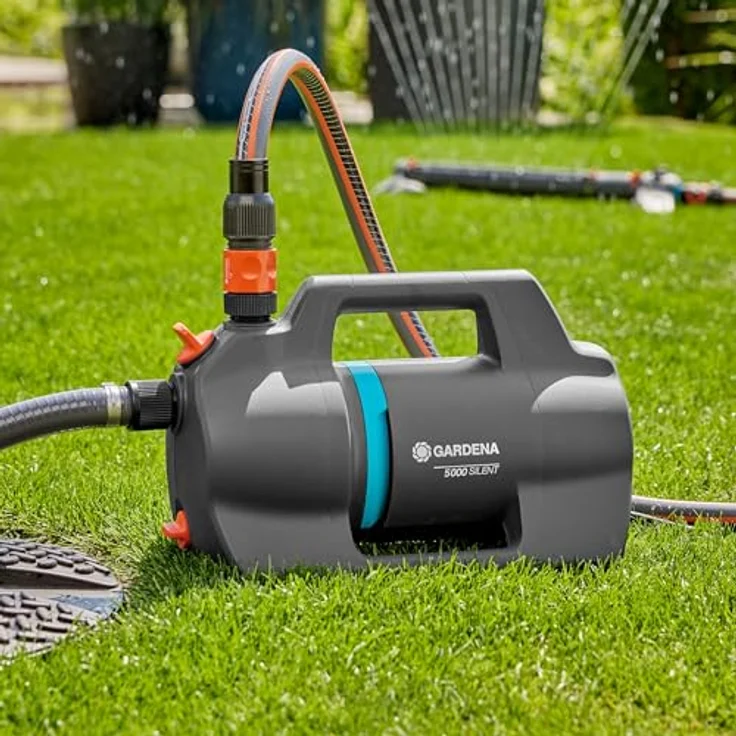 Gardena 5000 Silent Wasserpumpe, Gartenpumpe mit 5000 l/h Fördermenge, geräuscharm und robust – Bild 4