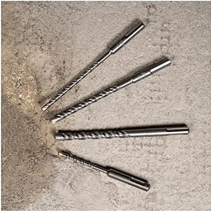 STIER Hammerbohrer-Set Premium SDS-plus 8-tlg., Betonbohrer 5/6/8/10 mm, in Rot and Schwarz – Bild 2