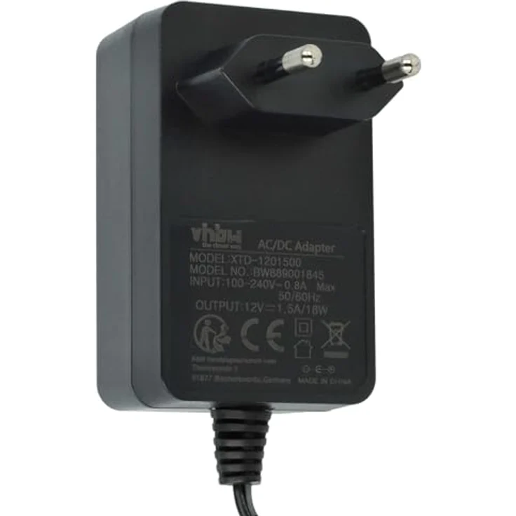 vhbw Netzteil kompatibel mit Bosch 3601D29201, 12V/1,5A AC/DC Adapter, schwarz, 140 cm – Bild 5