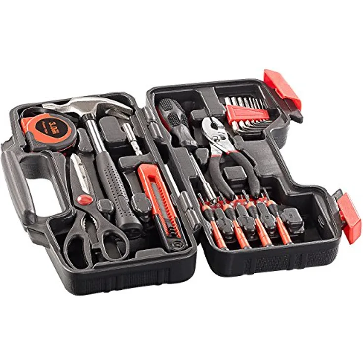 AGT Werkzeugkasten: 39-teiliges Werkzeugset WZK-391, im Koffer (Werkzeugkoffer bestückt, Mini Werkzeugkasten, Schraubenzieher)