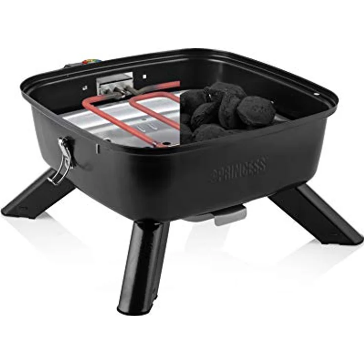 Hybridgrill - geeignet als Holzkohle/Elektro Tischgrill Garten Balkon Camping – Bild 6