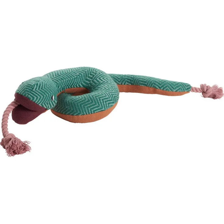 Hunter Tierbedarf Tierkuscheltier Hundespielzeug Rio Schlange mit Tau, 60 cm, recyceltes Material, Baumwollseil